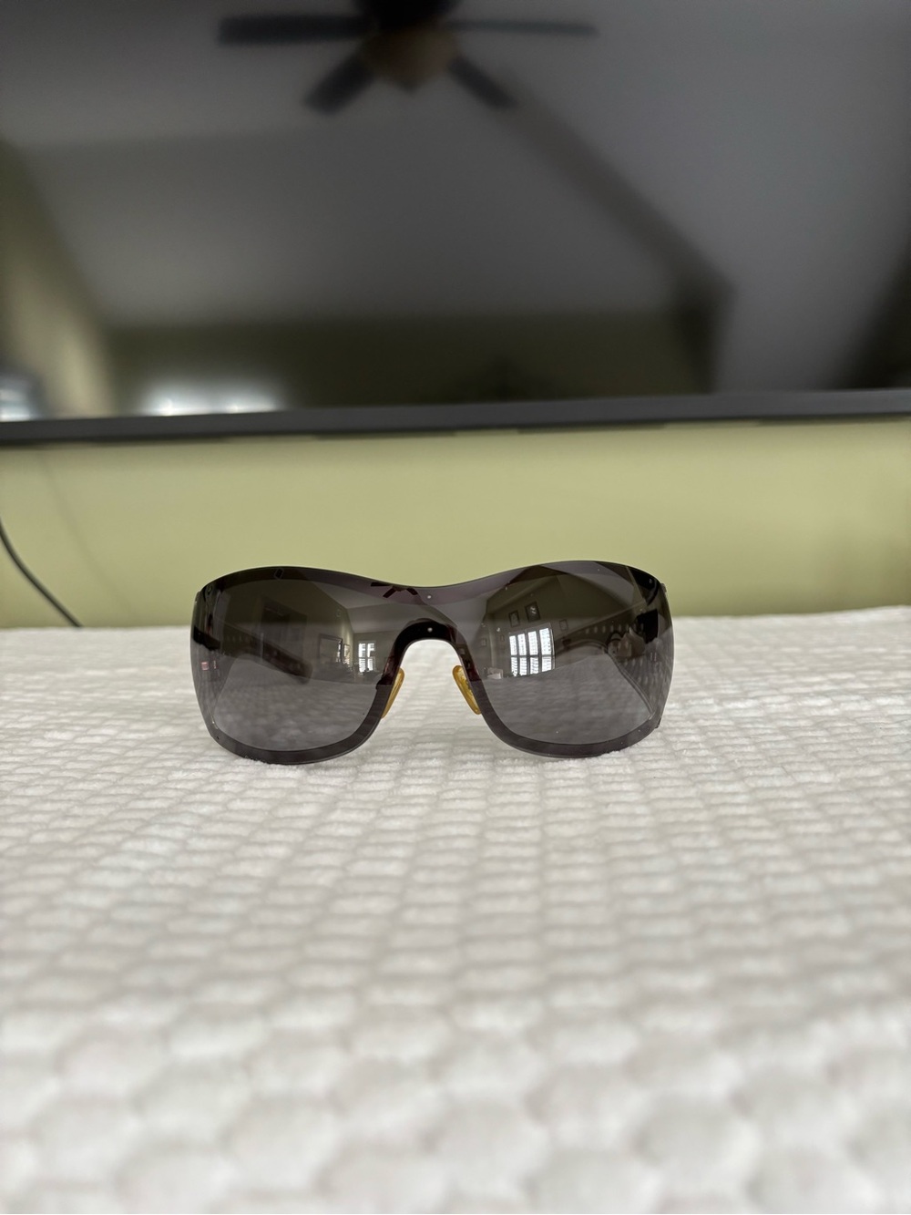 Dior Women's Oversized Wrap Sunglasses in Dark Smoke